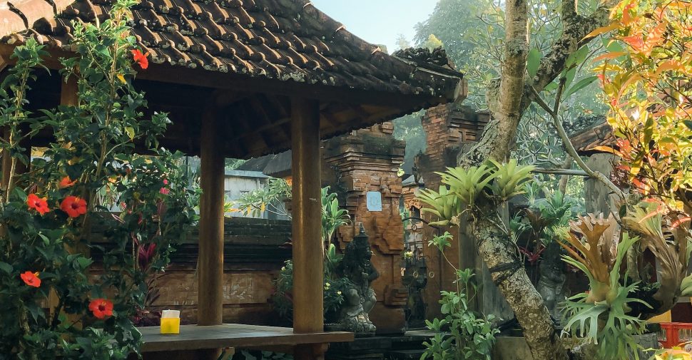 Garten Palmblattlesung Bali
